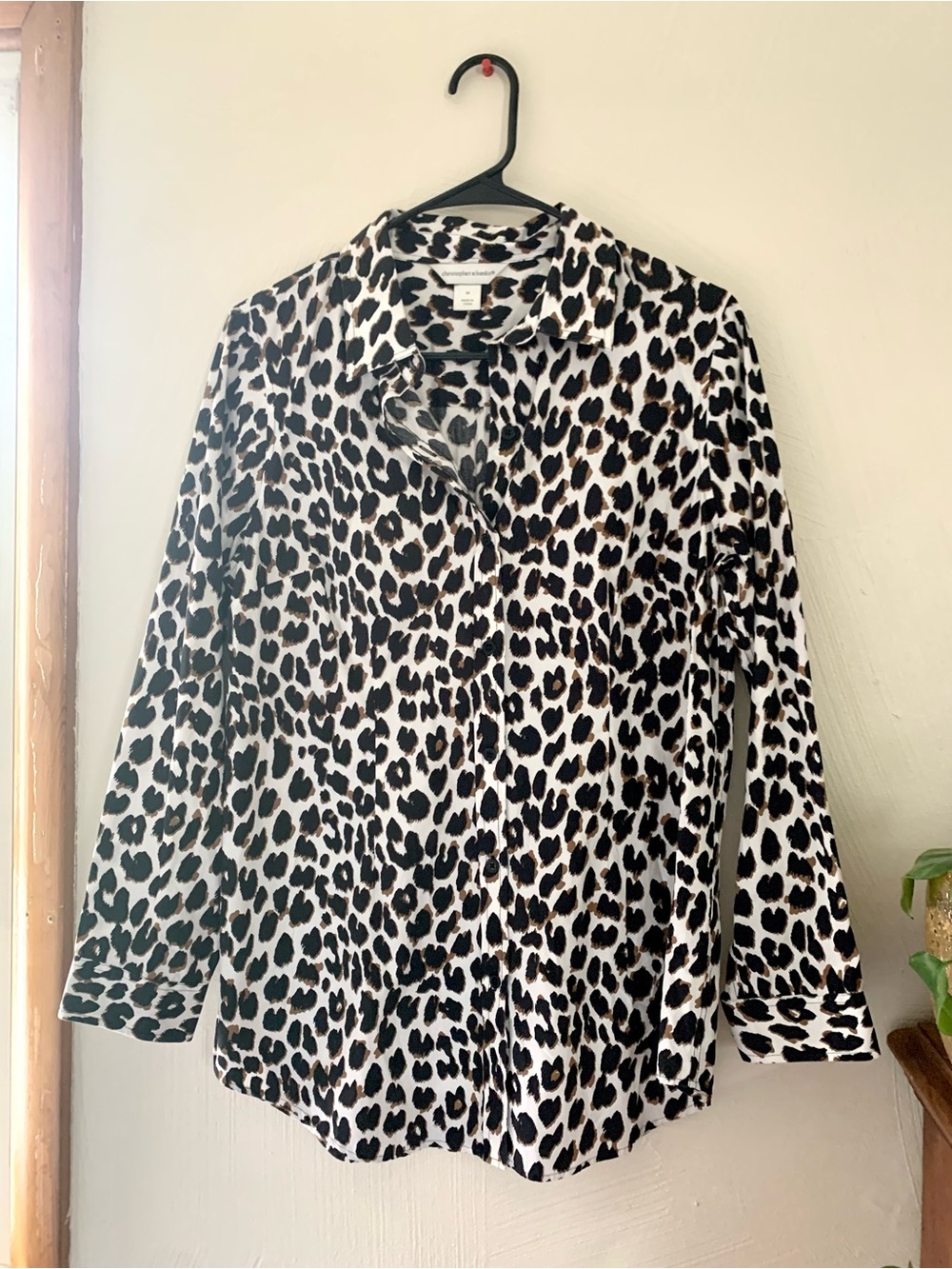 Christopher & Banks Leopard Button-Down Shirt.